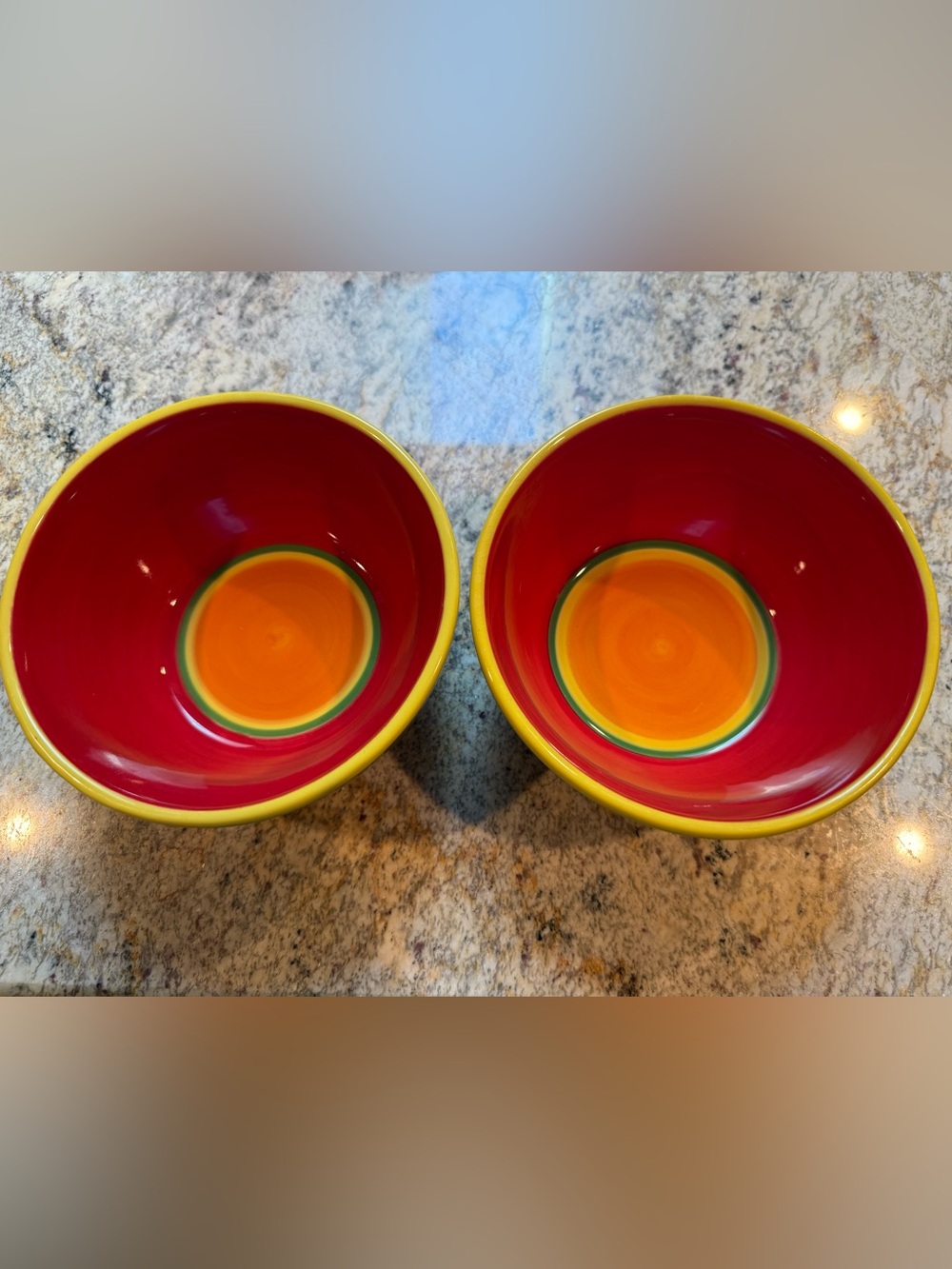 Dansk set of 2 hand painted bowls